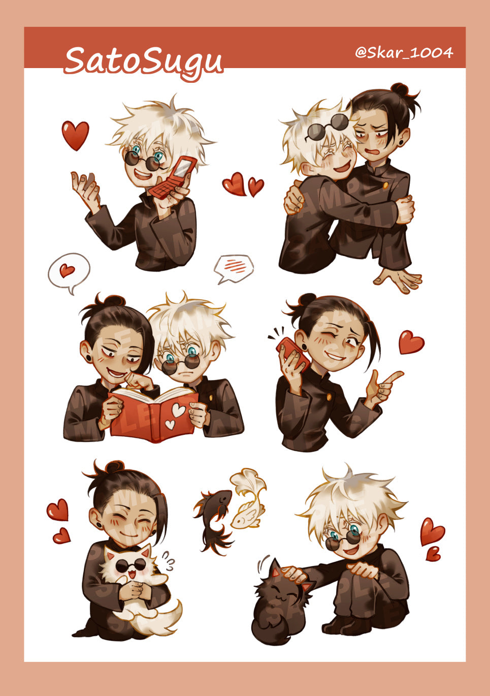 SatoSugu - Sticker Sheet