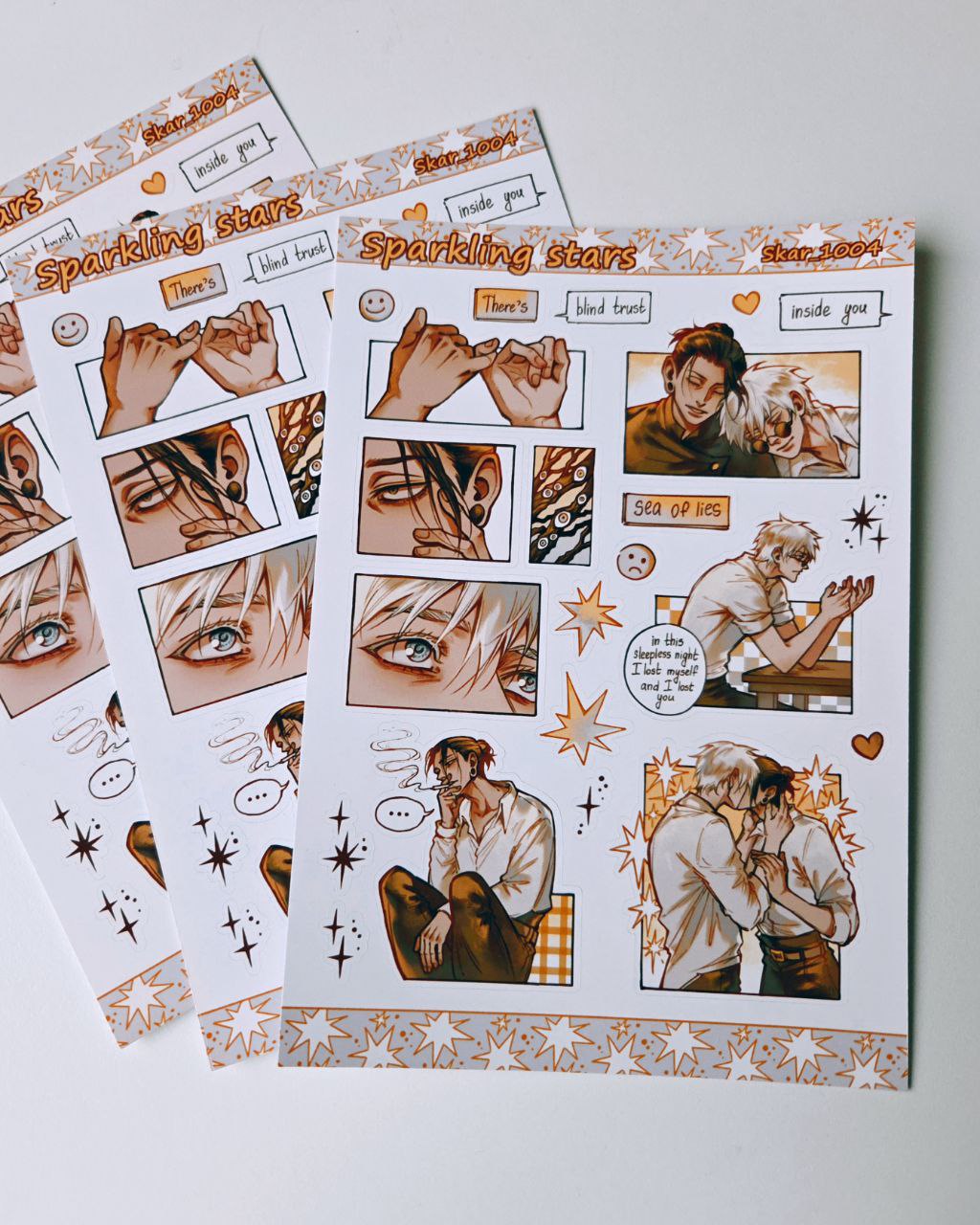 Sparkling stars - Sticker sheet